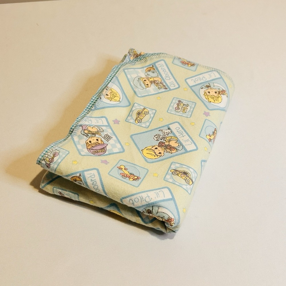 Precious Moments Handmade Baby Blanket 43x28 Lil Pilot Racer Hero Crib Quilt - Picture 7 of 16